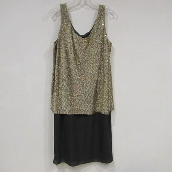 Vintage Patra Shimmer Layered Dress Size 10 EUC - Picture 1 of 3
